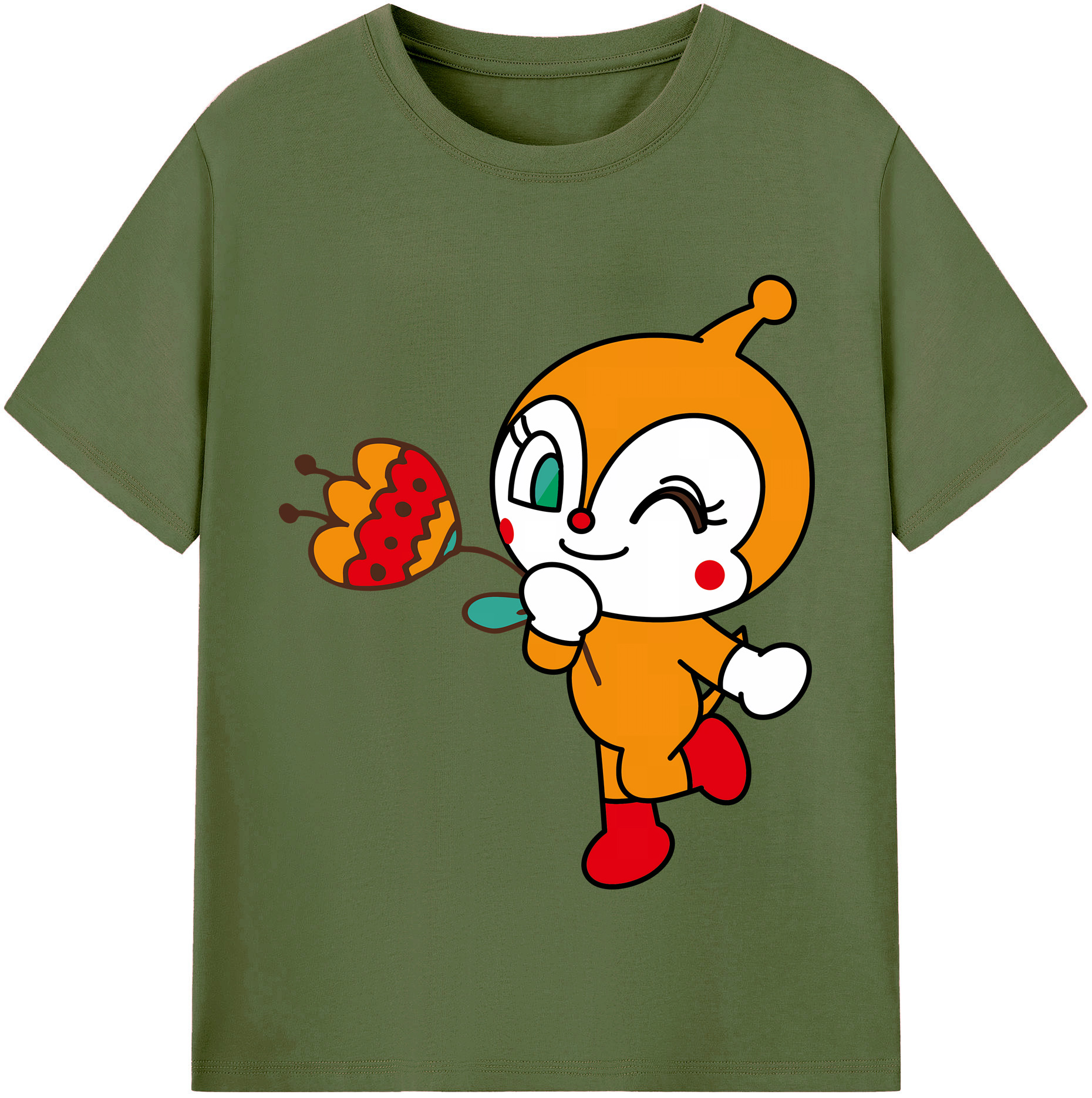 （画像用） アンパンマン Anpanman 綿100％半袖Tシャツ（フロントプリント）